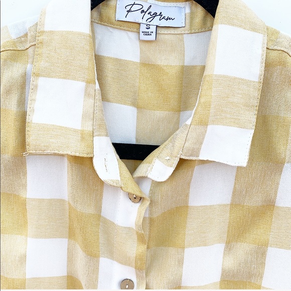Polagram Gingham Check Button Down Shirt Checkered - Picture 2 of 3